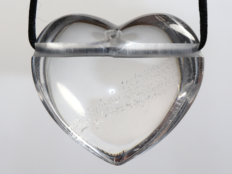rock crystal with cord or silver 925