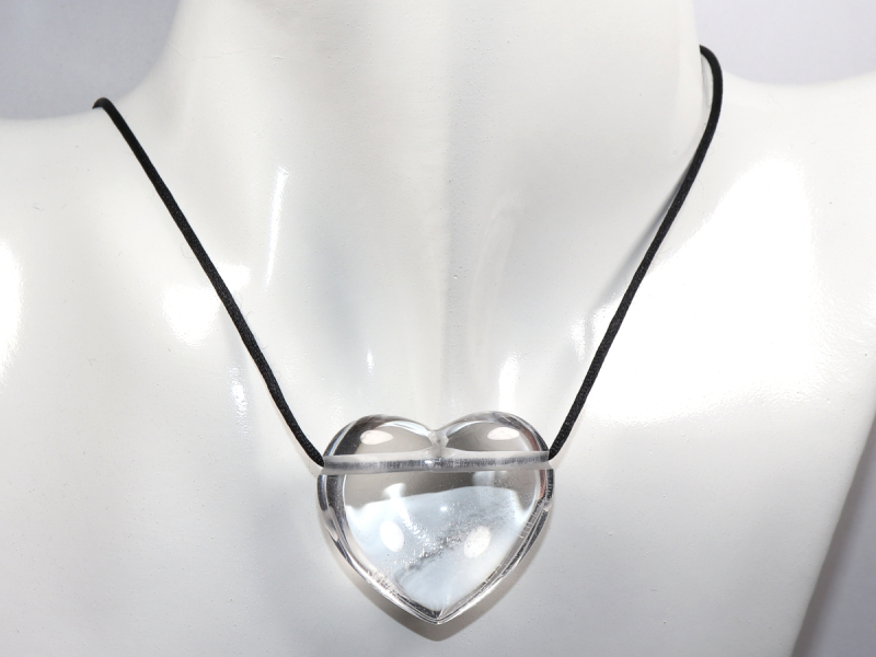 rock crystal with cord or silver 925
