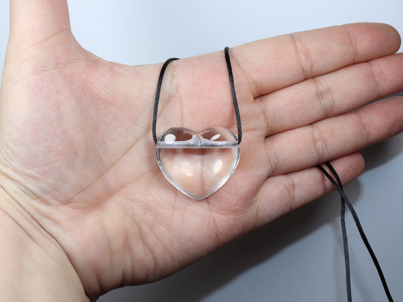 rock crystal with cord or silver 925