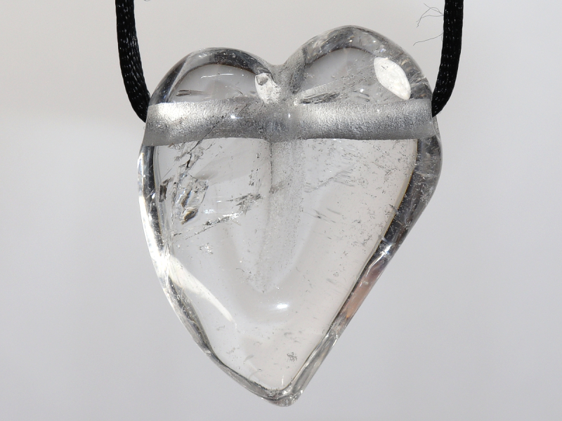 rock crystal with cord or silver 925