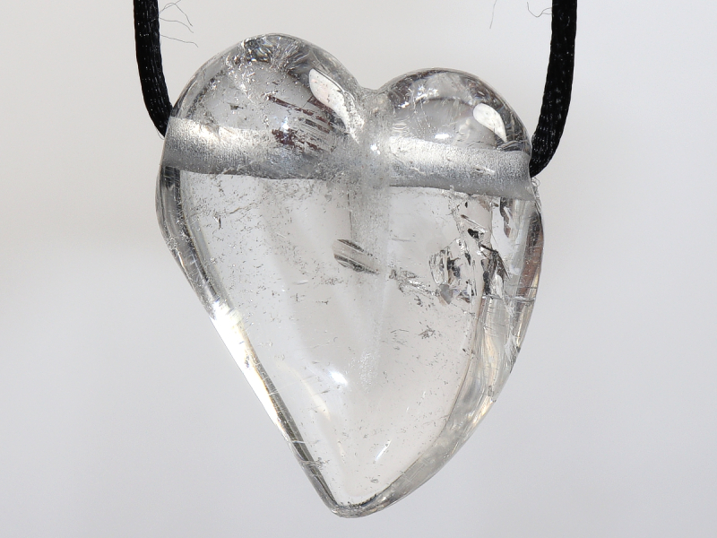 rock crystal with cord or silver 925