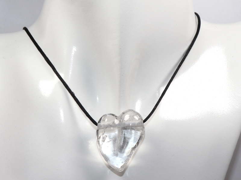 rock crystal with cord or silver 925