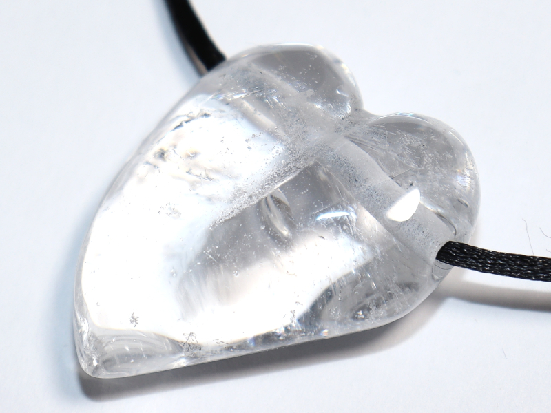 rock crystal with cord or silver 925