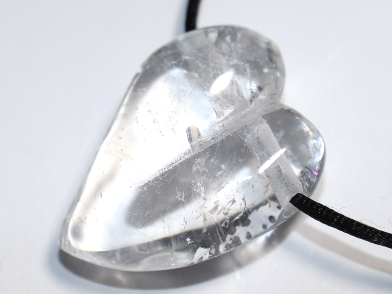 rock crystal with cord or silver 925