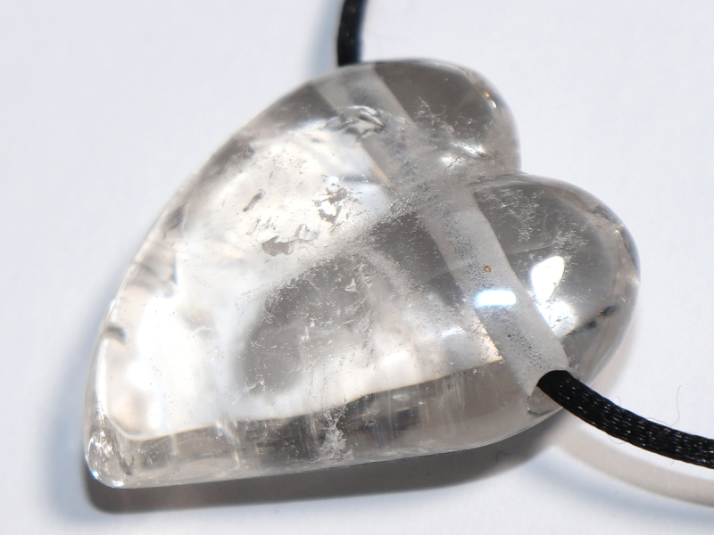 rock crystal with cord or silver 925