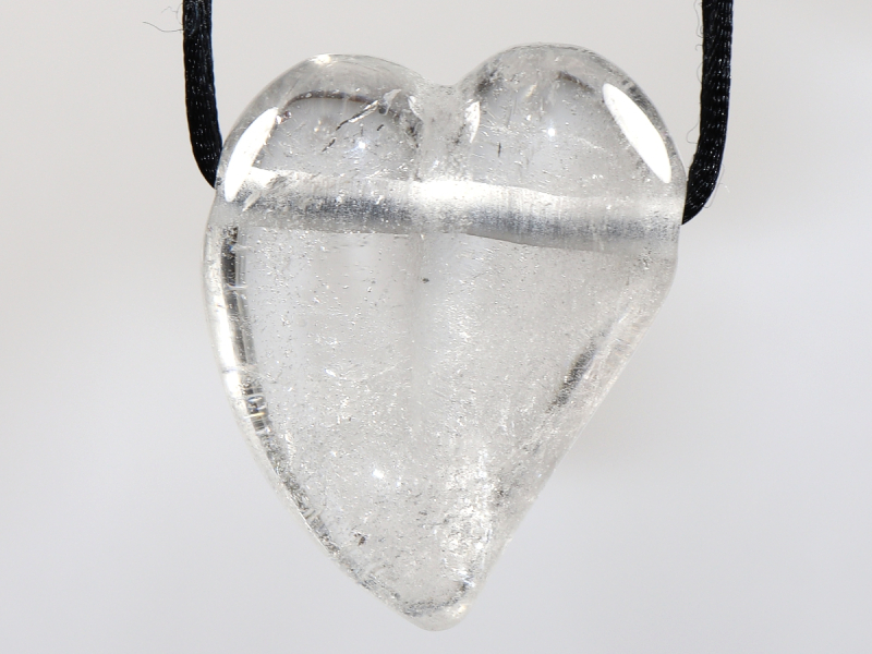 rock crystal with cord or silver 925
