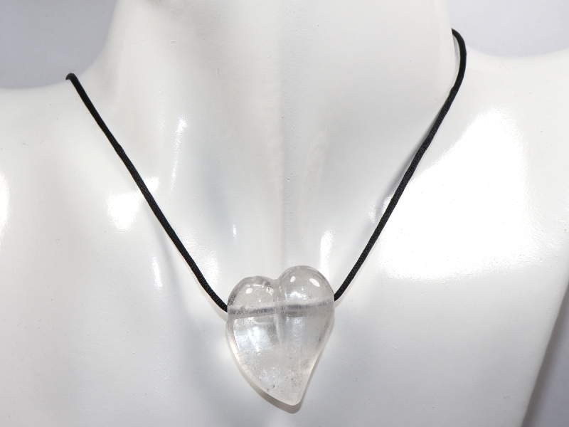 rock crystal with cord or silver 925