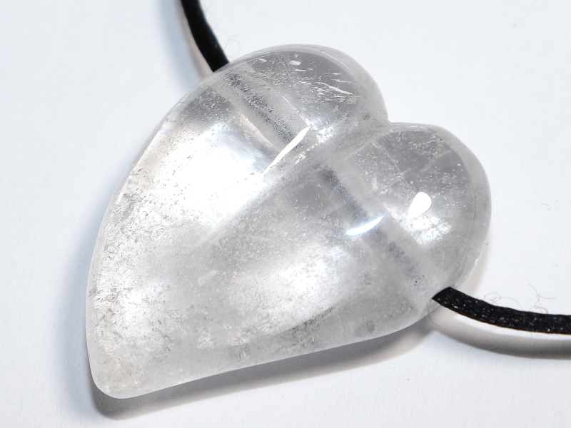 rock crystal with cord or silver 925