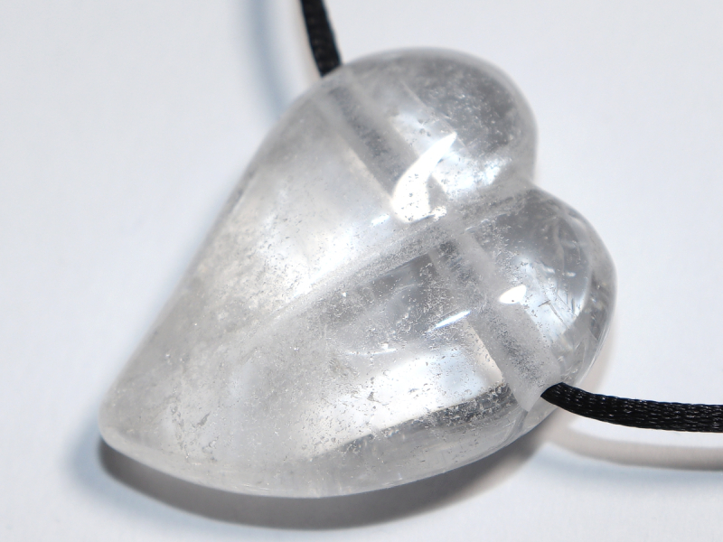 rock crystal with cord or silver 925