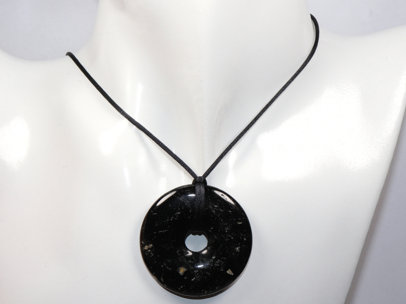 black tourmaline (Schorl) with cord