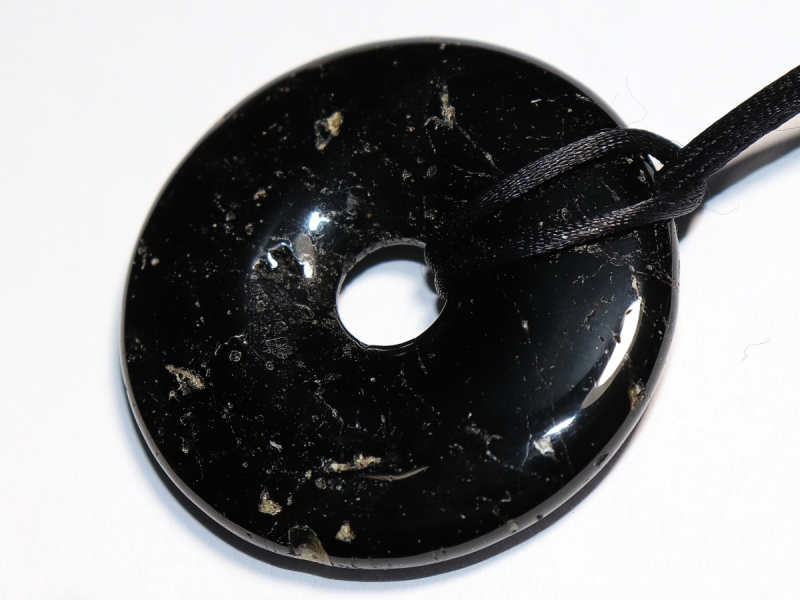 black tourmaline (Schorl) with cord