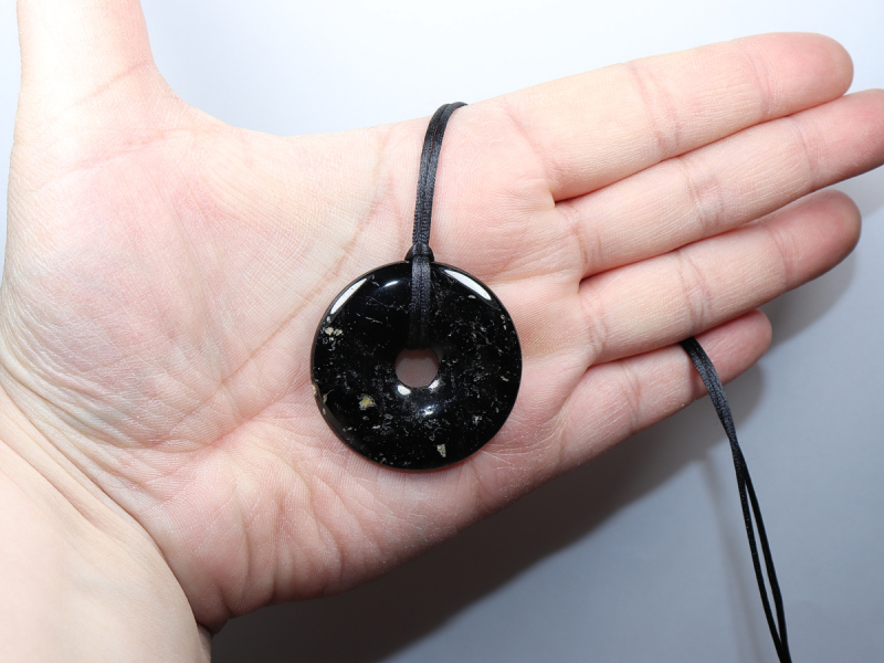 black tourmaline (Schorl) with cord