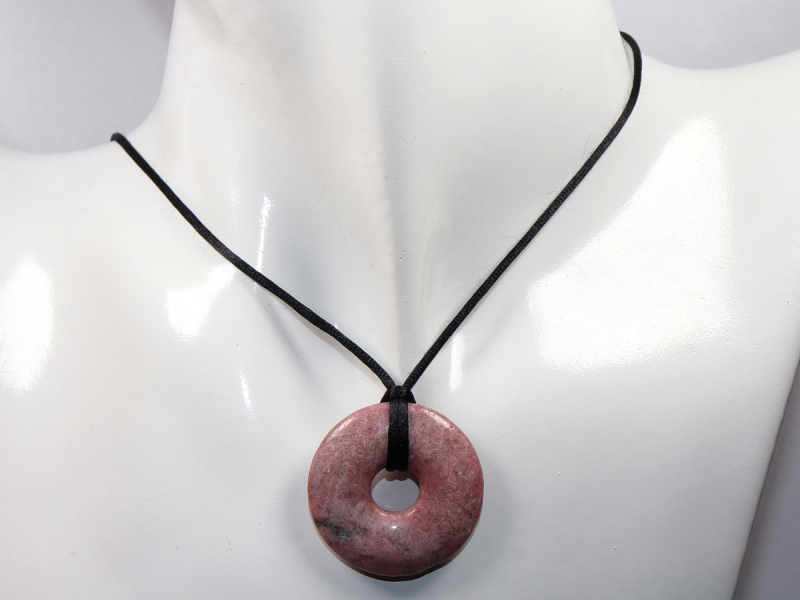 rhodonite with cord