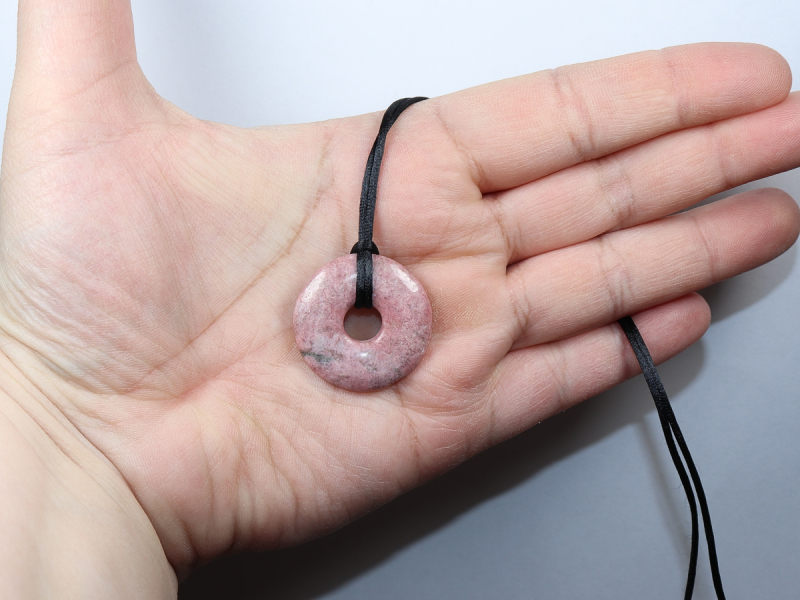 rhodonite with cord