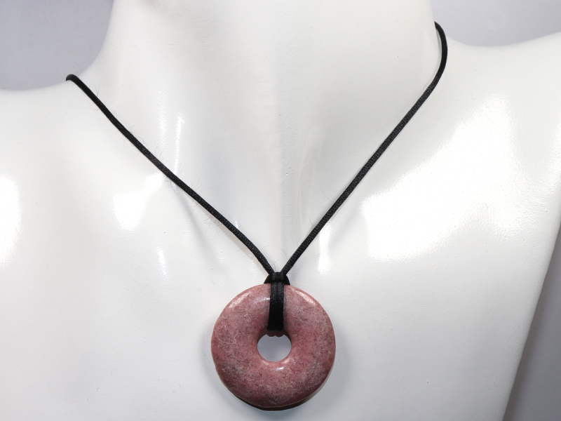 rhodonite with cord