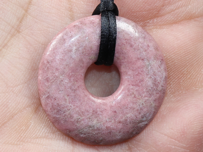 rhodonite with cord