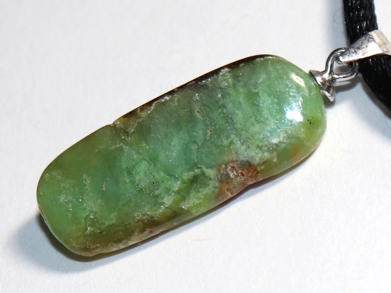 chrysoprase with cord or silver 925