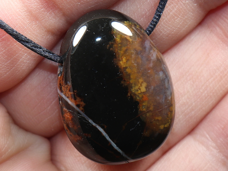 sardonyx with cord or silver 925