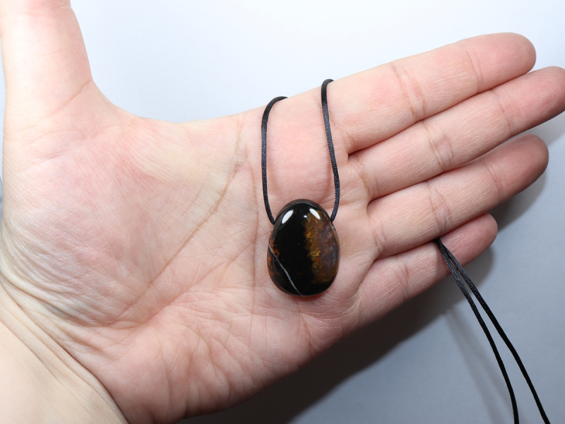 sardonyx with cord or silver 925