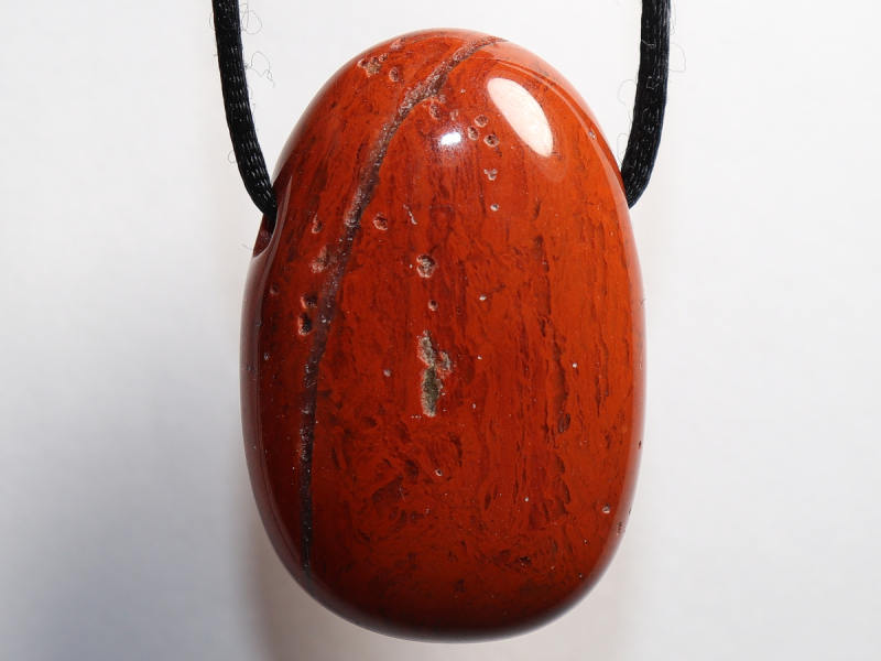 roter Jaspis mit Band oder Silber 925