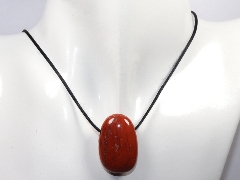 roter Jaspis mit Band oder Silber 925