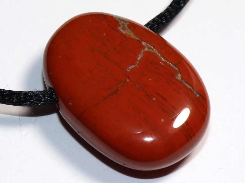 roter Jaspis mit Band oder Silber 925