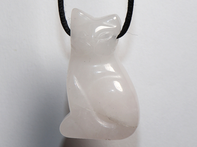 Rosenquarz mit Band oder Silber 925