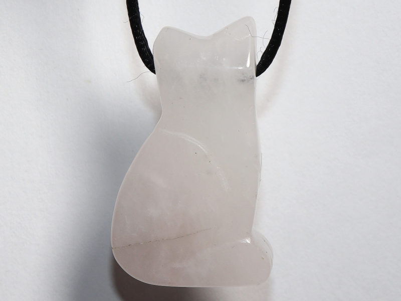 Rosenquarz mit Band oder Silber 925