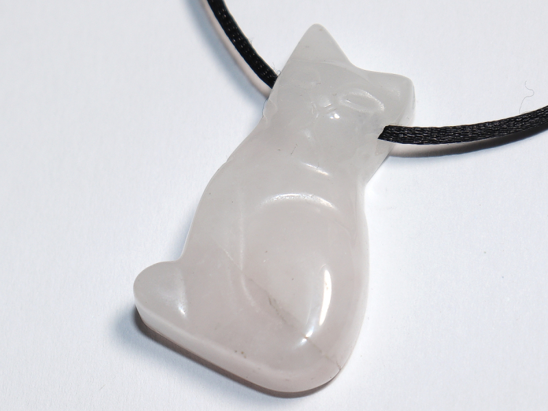 Rosenquarz mit Band oder Silber 925