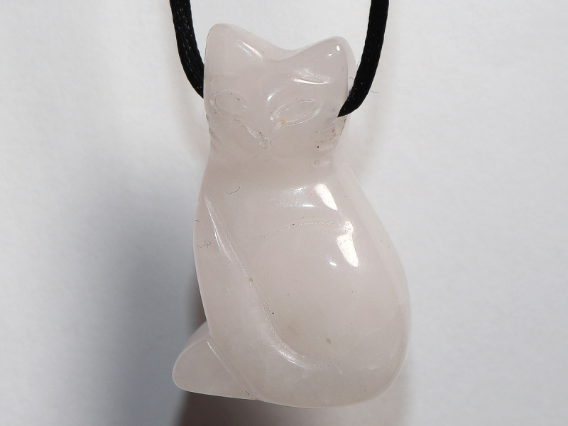 Rosenquarz mit Band oder Silber 925