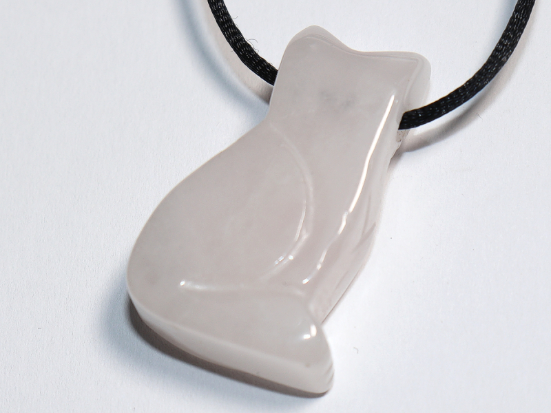 Rosenquarz mit Band oder Silber 925