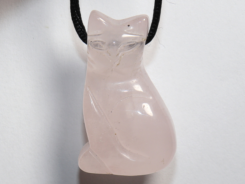 Rosenquarz mit Band oder Silber 925