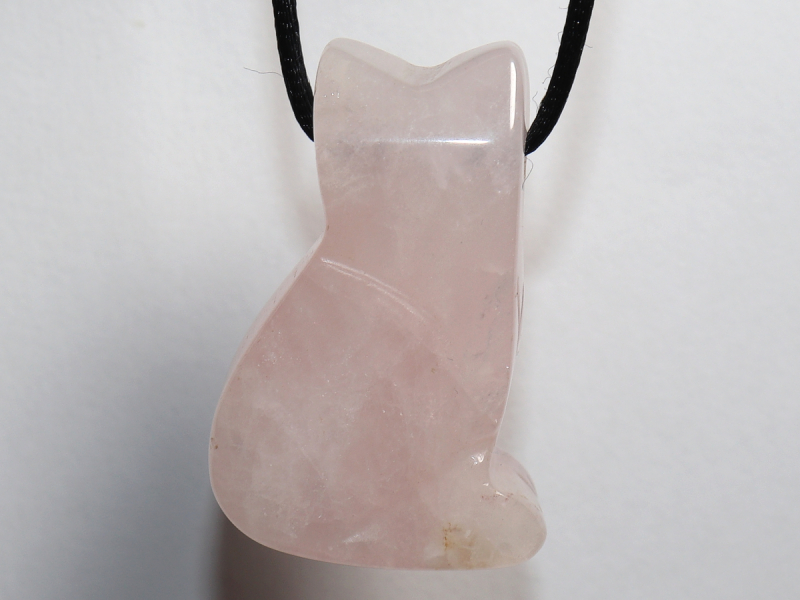 Rosenquarz mit Band oder Silber 925