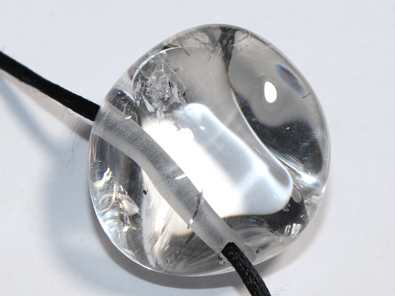 rock crystal with cord or silver 925