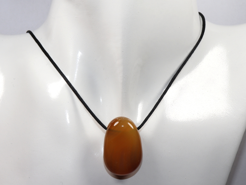 carnelian with cord or silver 925