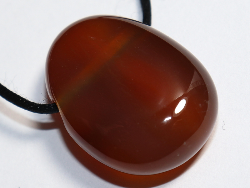 carnelian with cord or silver 925