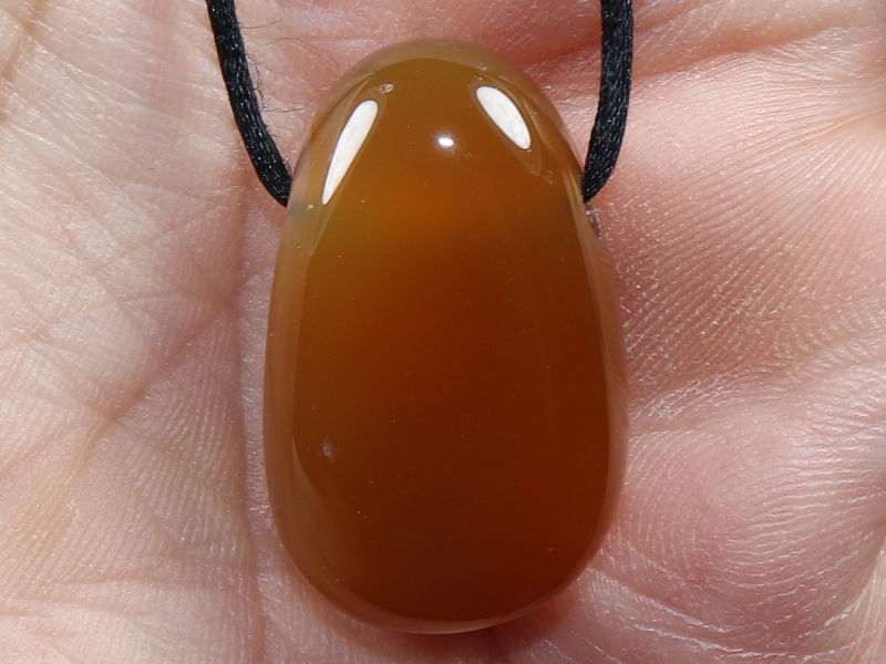 carnelian with cord or silver 925