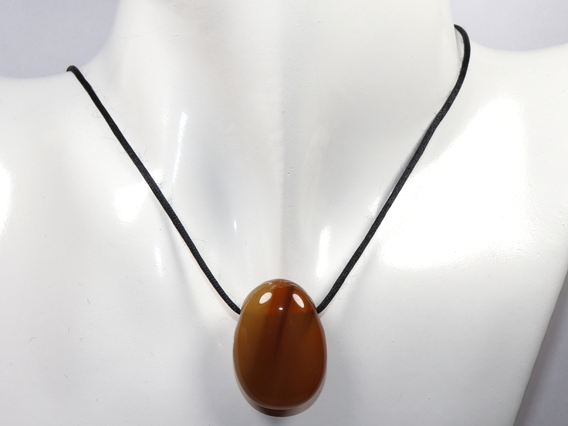 carnelian with cord or silver 925