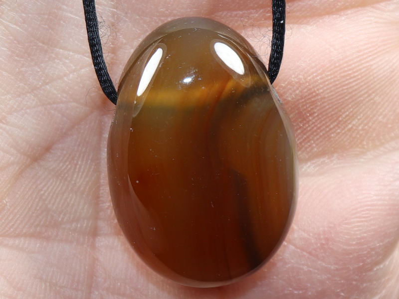 carnelian with cord or silver 925