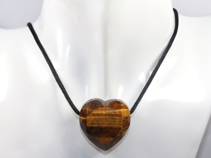tiger's eye with cord or silver 925