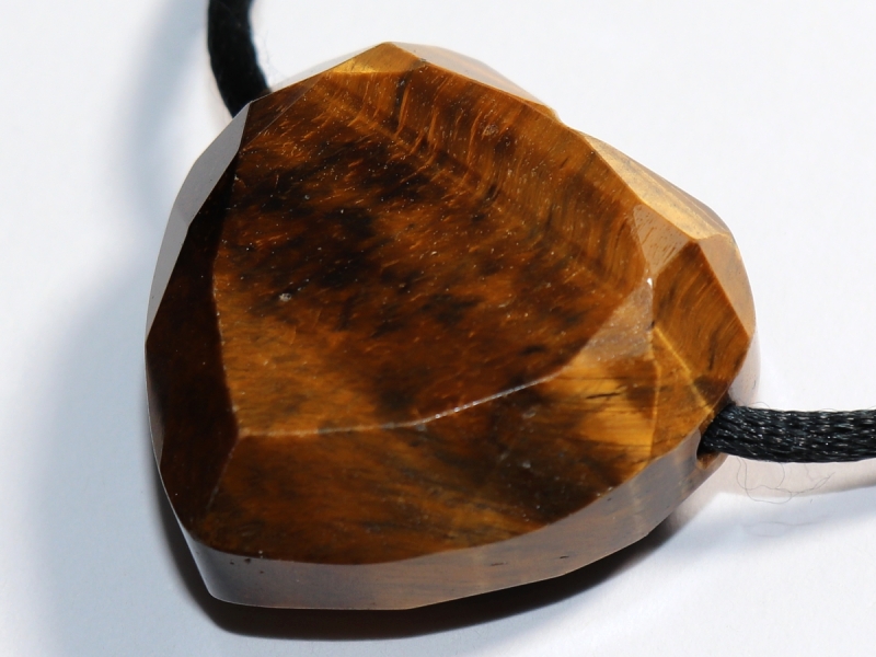 tiger's eye with cord or silver 925