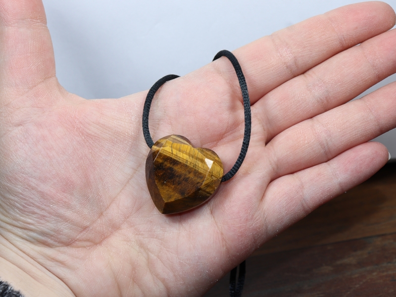 tiger's eye with cord or silver 925