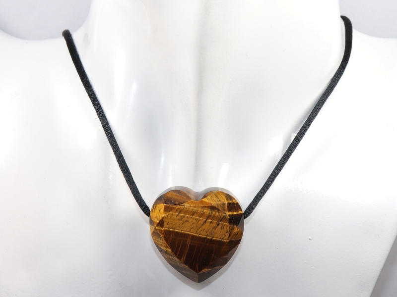 tiger's eye with cord or silver 925