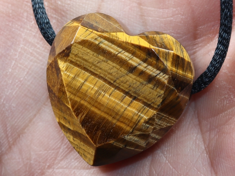 tiger's eye with cord or silver 925