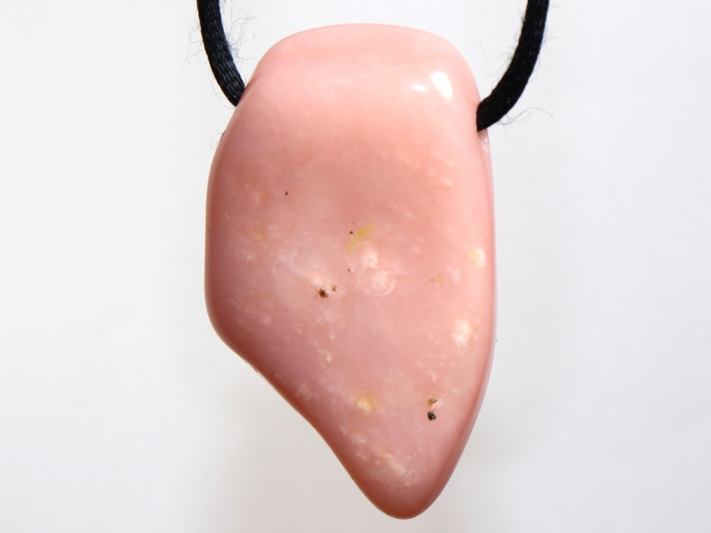 pink opal with cord or silver 925