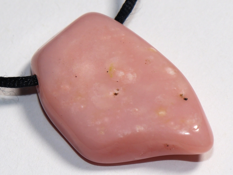 pink opal with cord or silver 925