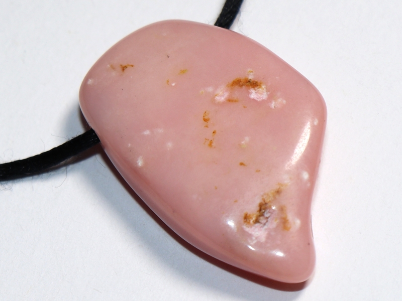 pink opal with cord or silver 925