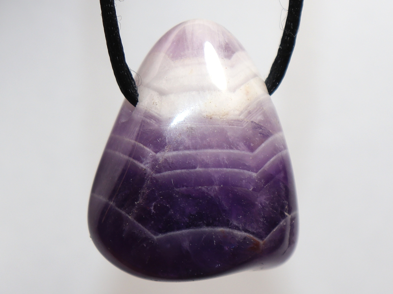 Phantom-Amethyst mit Band oder Silber 925