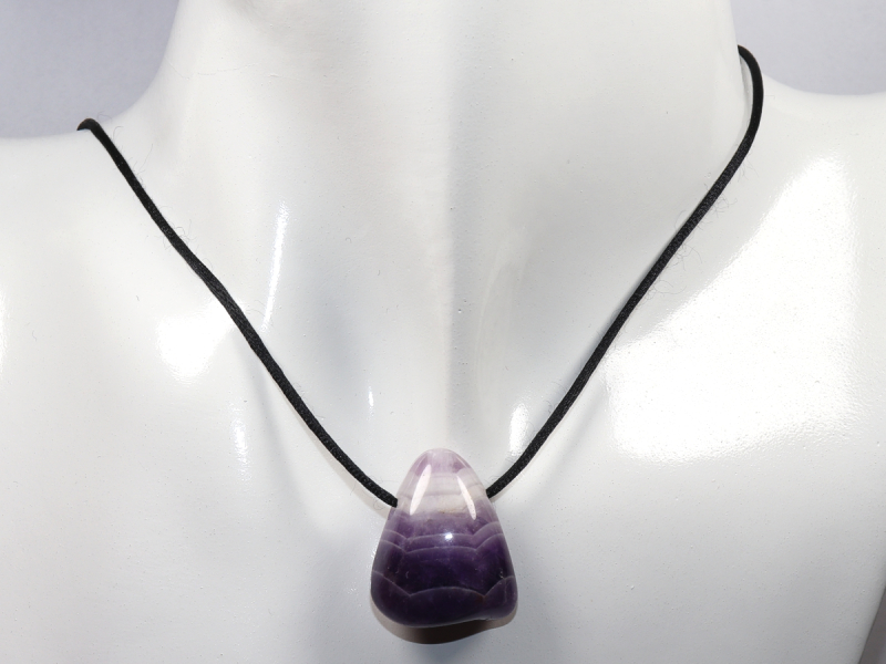 Phantom-Amethyst mit Band oder Silber 925