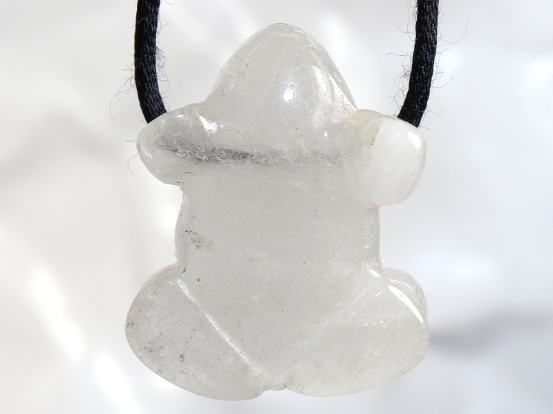 rock crystal with cord or silver 925